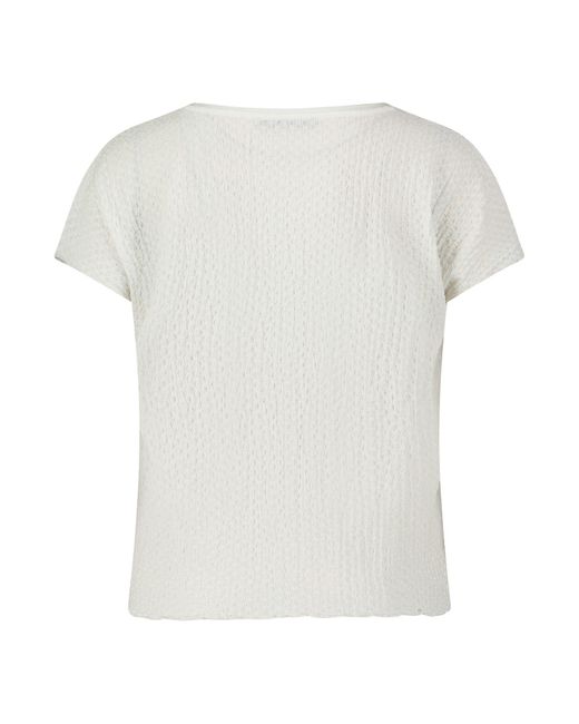 Betty Barclay White Kurzarmshirt Strukturshirt mit U-Boot-Ausschnitt (1-tlg) Material