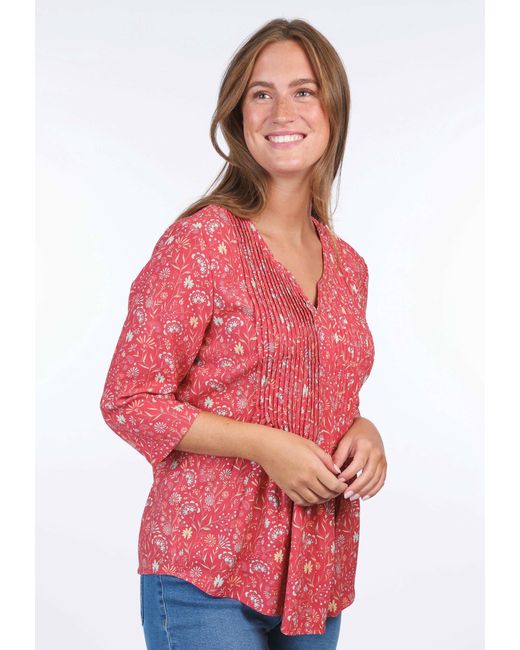 Sorgenfri Sylt Red Klassische Bluse Irmeli