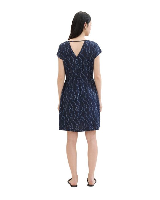 Tom Tailor Blue Midikleid easy viscose dress