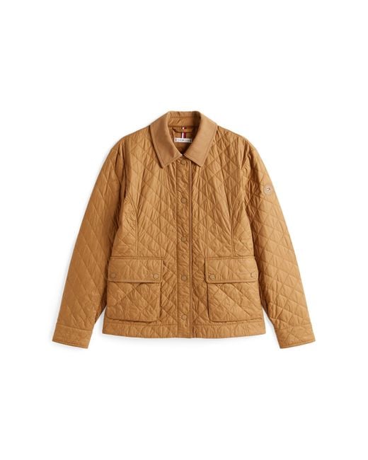 Tommy Hilfiger Natural Steppjacke PADDED NYLON SLIM QUILTED JACKET