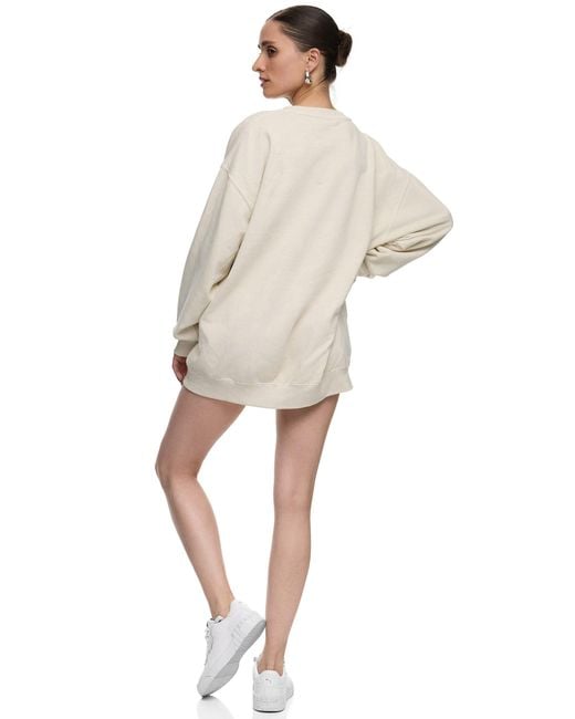 Worldclassca White Oversized MOM LIFE Print Langarm Pullover Freizeit Sweatshirt