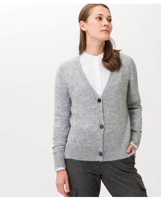 Brax Strickjacke in Grau | Lyst DE