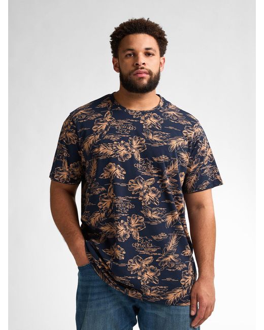 Petrol Industries T-Shirt Plus Size Tiki in Black für Herren