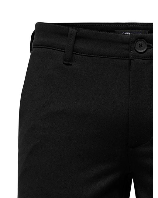 Only & Sons Chinoshorts Shorts Bermuda Pants Sommer Hose 7413 in Schwarz in Black für Herren