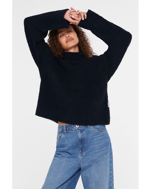 SENSES.THE LABEL Blue Rollkragenpullover