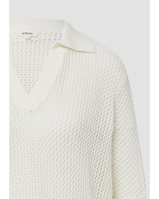 S.oliver White Strickpullover