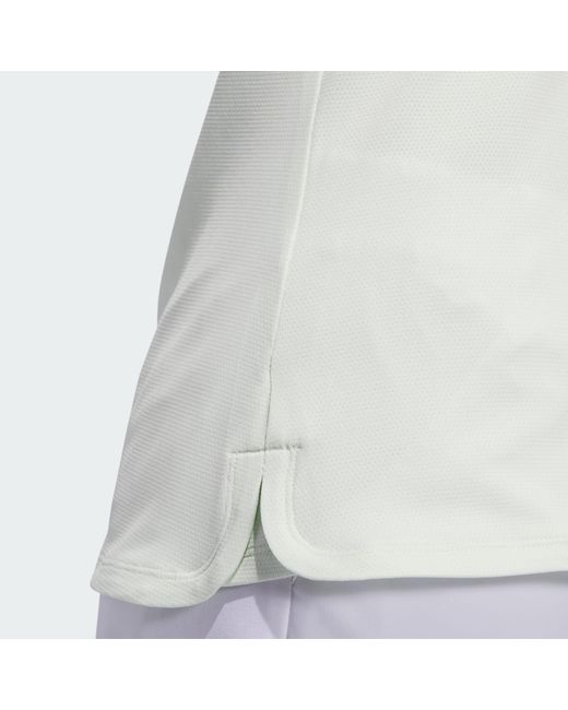 Adidas Originals White ULTIMATE365 SLEEVELESS MOCK NECK POLOSHIRT