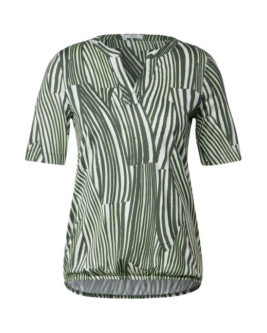 Cecil Green T-Shirt mit Gummizug im Bund