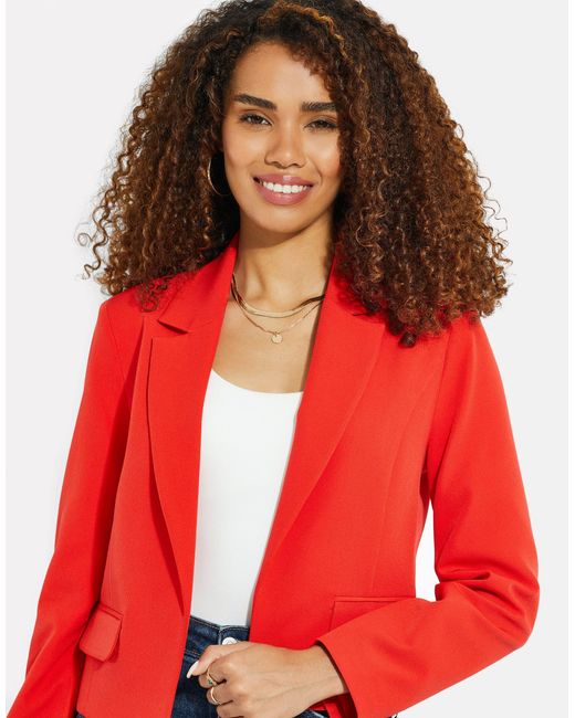 Threadbare Red Jackenblazer THB Comptan Blazer (1-tlg) im angesagten Cropped-Stil