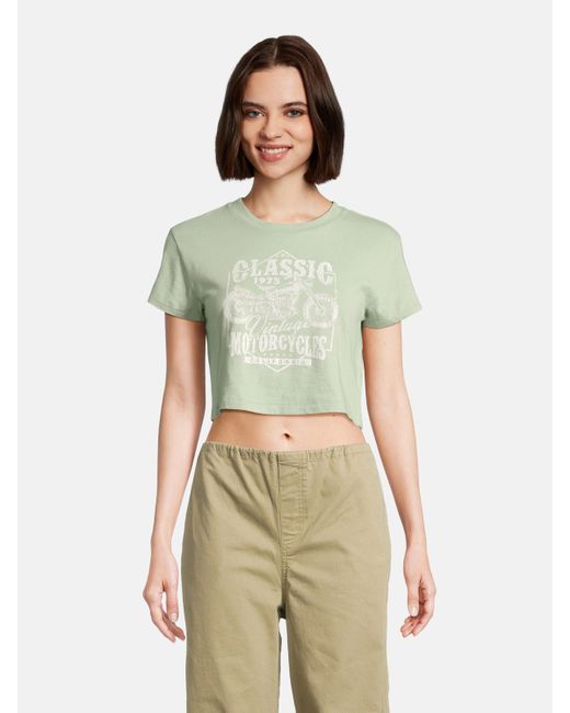 Aéropostale Green T-Shirt (1-tlg) Plain/ohne Details