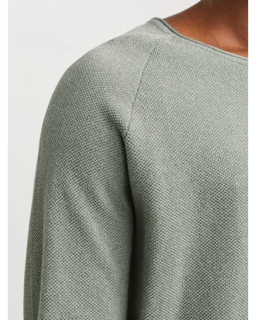 Jack & Jones Rundhalspullover JJEHILL KNIT CREW NECK NOOS aus Strukturstrick in Gray für Herren