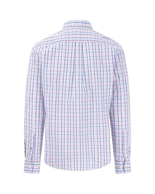 Fynch-Hatton Langarmhemd Seasonal Combi Check, B.D., /1 in Blue für Herren