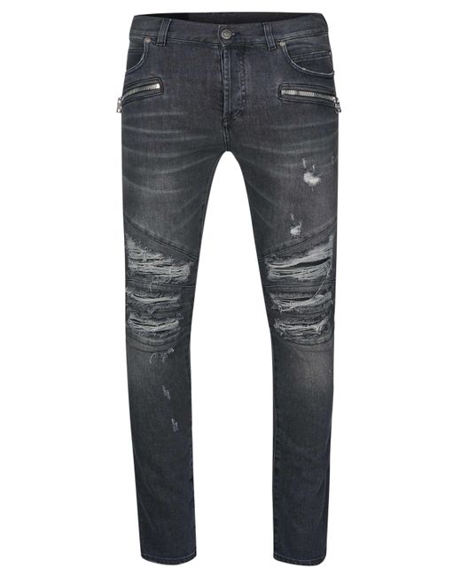 Balmain Slim-fit- Jeans dunkelgrau in Blue für Herren
