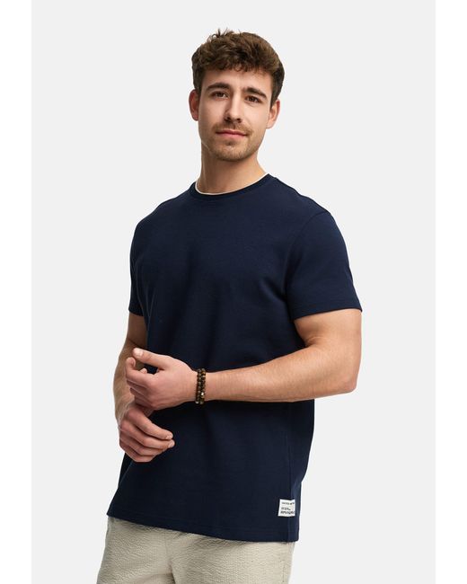 INDICODE T-Shirt INSandt mit strukturierter Oberfläche als Layering-Piece in Blue für Herren