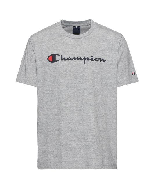 Champion Icons Crewneck T-Shirt Large mit Logo Print in Gray für Herren