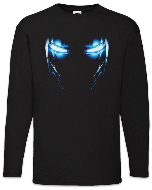 Urban Backwoods Langarmshirt II Armor Eyes Langarm T-Shirt Tony Stark Iron Arc Reactor Sign in Black für Herren