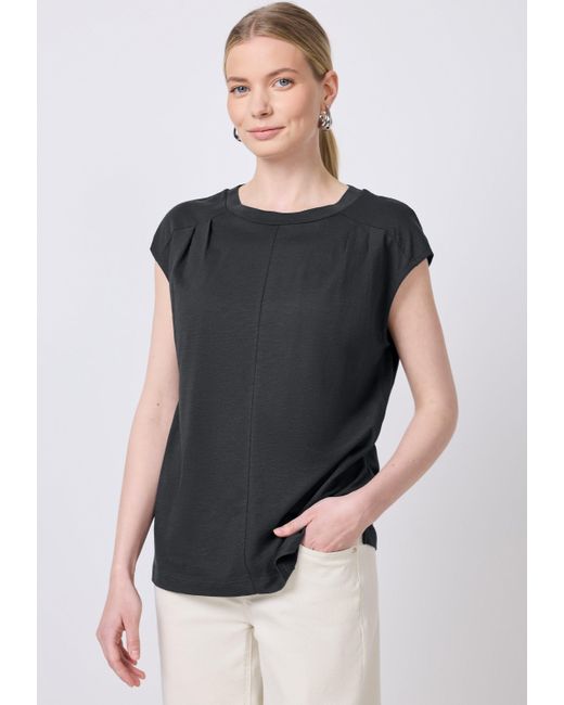 STREET ONE STUDIO Black T-Shirt im soften Baumwoll-Mix