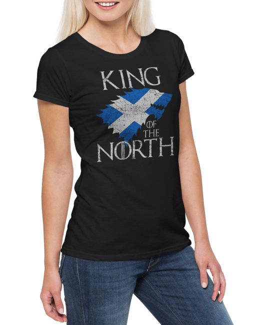Urban Backwoods Black Print-Shirt King In The North T-Shirt Bannockburn 1314 William Wallace (1-tlg)