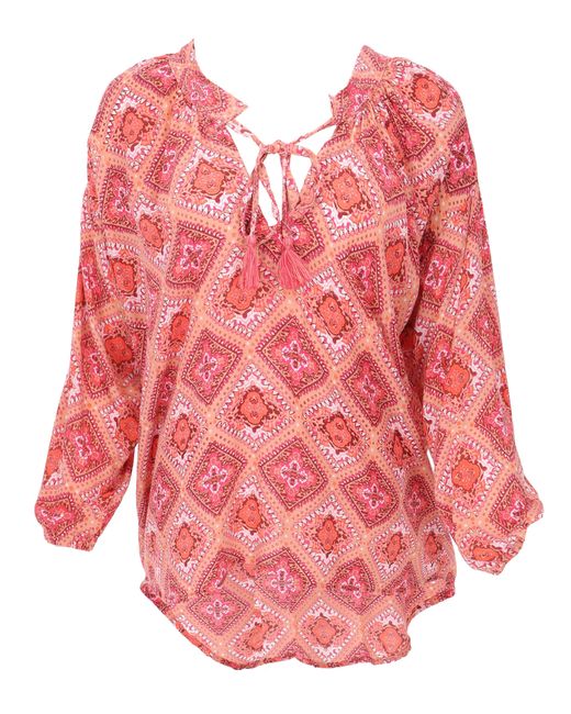 Guru-Shop Red Longbluse Blusentunika