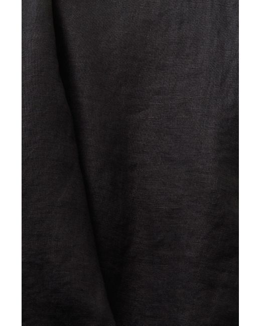 Esprit Black Leinenshorts mit Umschlagbündchen