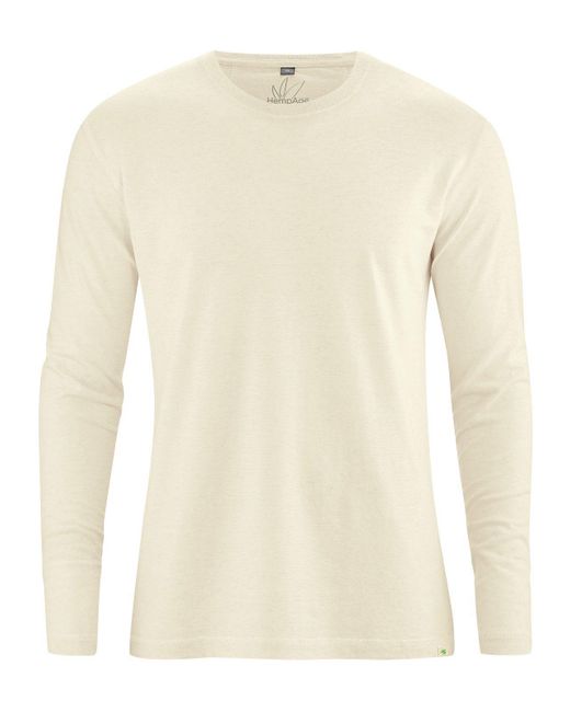 HempAge DH225 Basic Langarmshirt in Natural für Herren