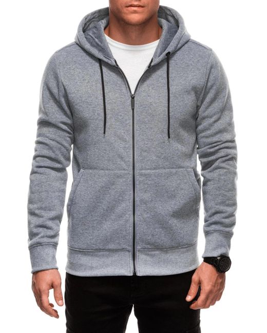 Edoti Kapuzensweatshirt BASIC in Gray für Herren