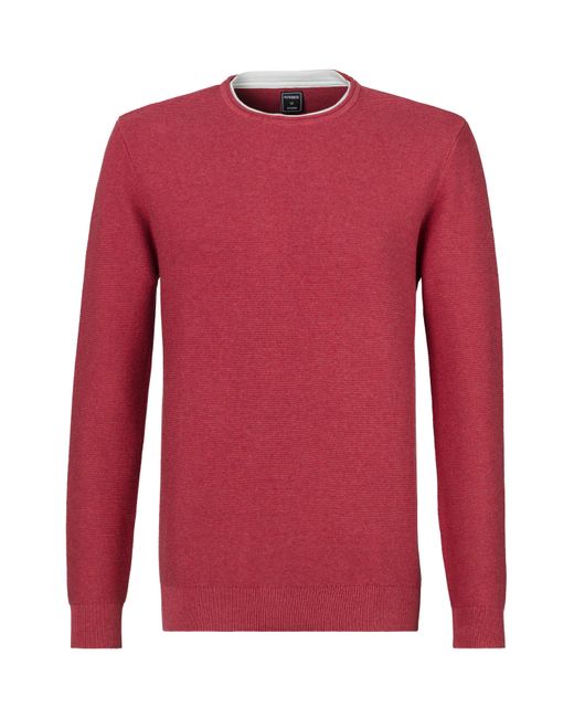 AUTHENTIC LE JOGGER Strickpullover mit Double-Layer Optik, Pullover aus reiner Baumwolle in Red für Herren