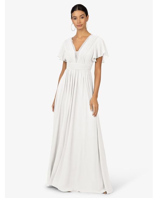 Kraimod White Abendkleid aus hochwertigem Material mit V-Ausschnitt