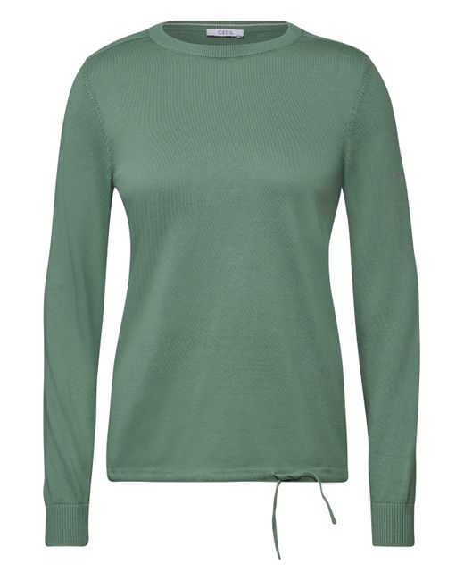 Cecil Green Strickpullover aus reiner Baumwolle