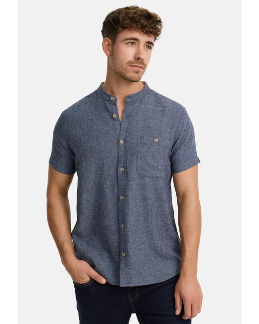 INDICODE Kurzarmhemd INHelmer Kurzarm-Hemd in modernem und lässigem Schnitt in Blue für Herren