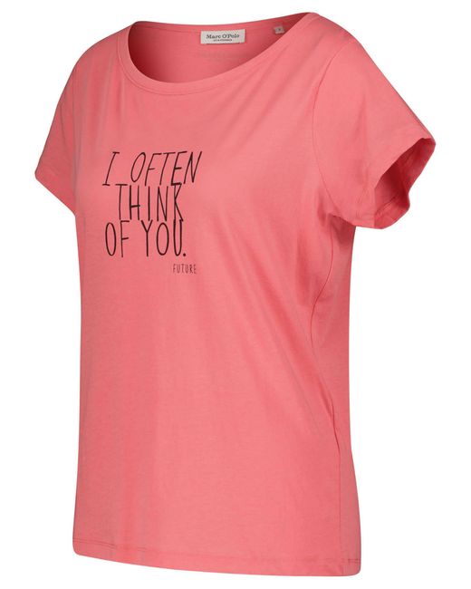 Marc O' Polo Pink T- T-Shirt mit Print (1-tlg)