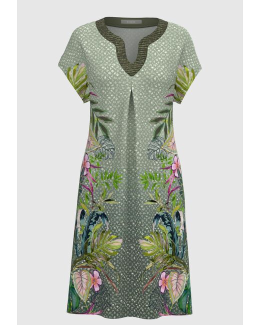 Bianca Sommerkleid MANU Kleid mit Panneaux-Print in coolem Jungle-Design in  Grün | Lyst DE