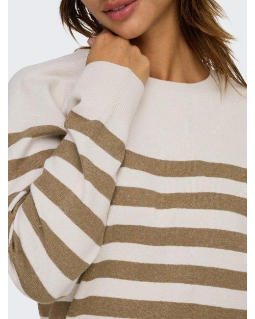 ONLY White Longpullover ONLAMA LIFE LS RAGLAN O-NECK CC KNT