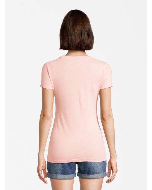 Aéropostale Pink T-Shirt STARS (1-tlg) Plain/ohne Details
