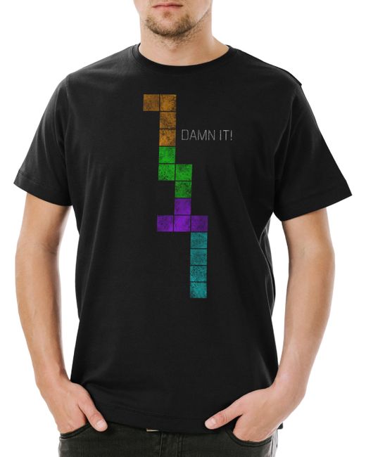 Urban Backwoods Print- Damn ! T-Shirt Nerd Geek Sysadmin Coder Security Analyst IT in Black für Herren