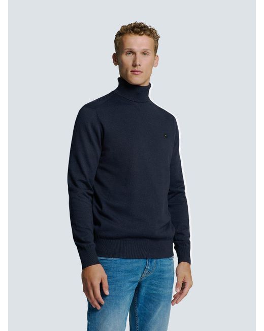 No Excess Rundhalspullover Rollkragenpullover in Blue für Herren