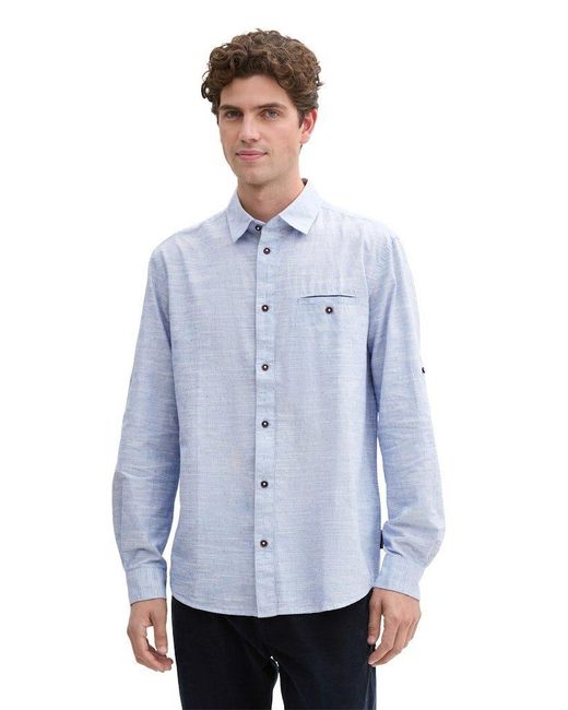 Tom Tailor Langarmhemd in Blue für Herren