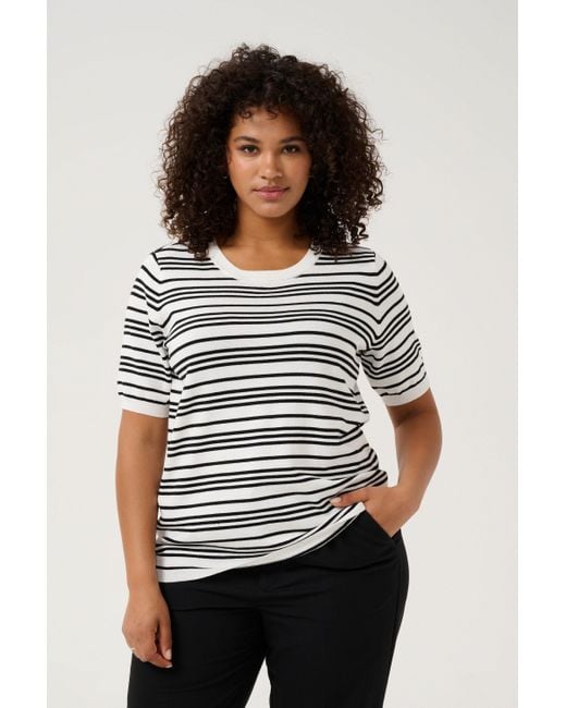 Kaffe White Strickpullover KClizzy Große Größen