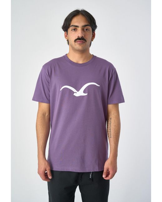 CLEPTOMANICX T-Shirt Mowe mit klassischem Print in Purple für Herren