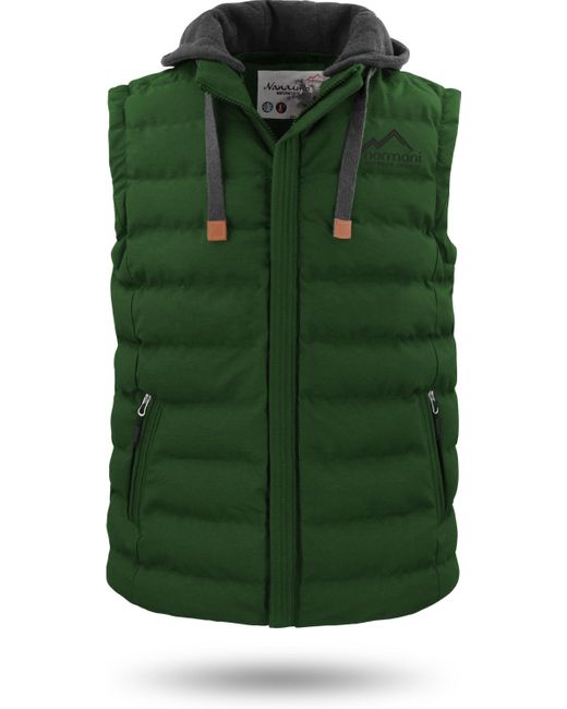 normani Winter-Steppweste Nanaimo Wattierte Winterweste in Green für Herren
