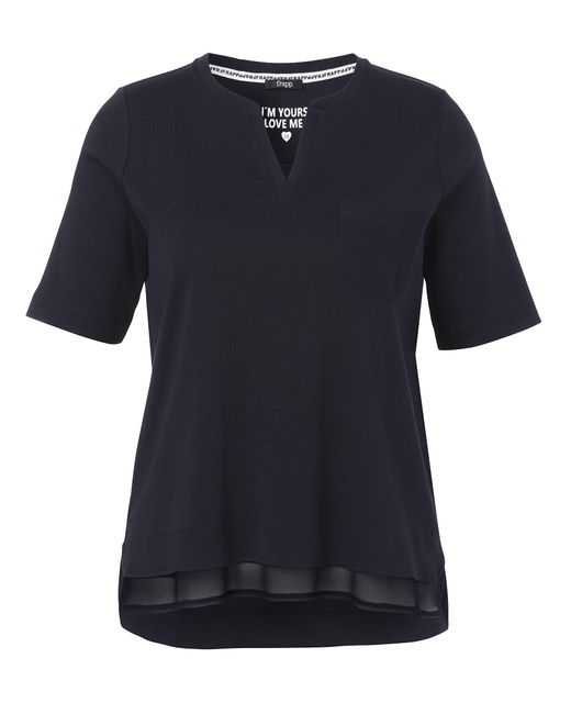 FRAPP Blue V-Shirt in hochwertiger Baumwollqualität