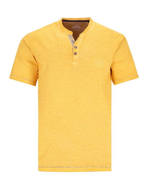Hajo Henleyshirt Henley-Shirt in Slub Garn in Yellow für Herren