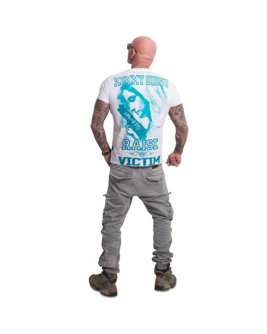 Yakuza T-Shirt No Victim in Blue für Herren
