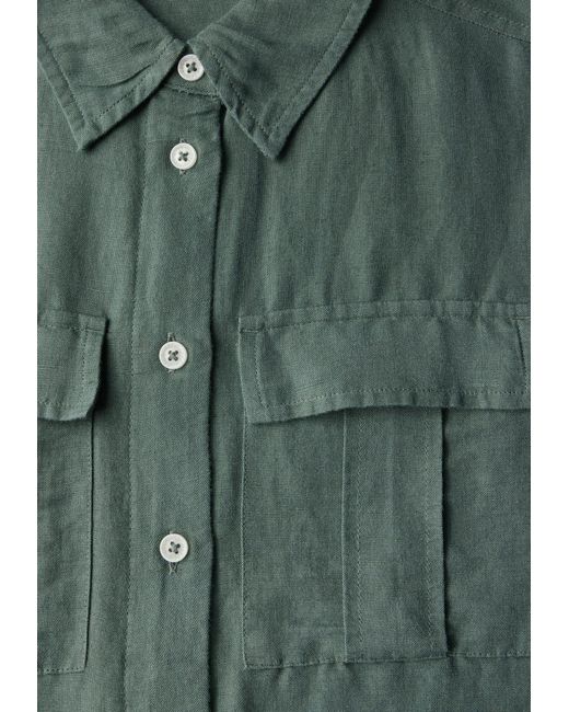 Cecil Green Langarmbluse LINEN_LI/CV_ Solid Knot Blouse
