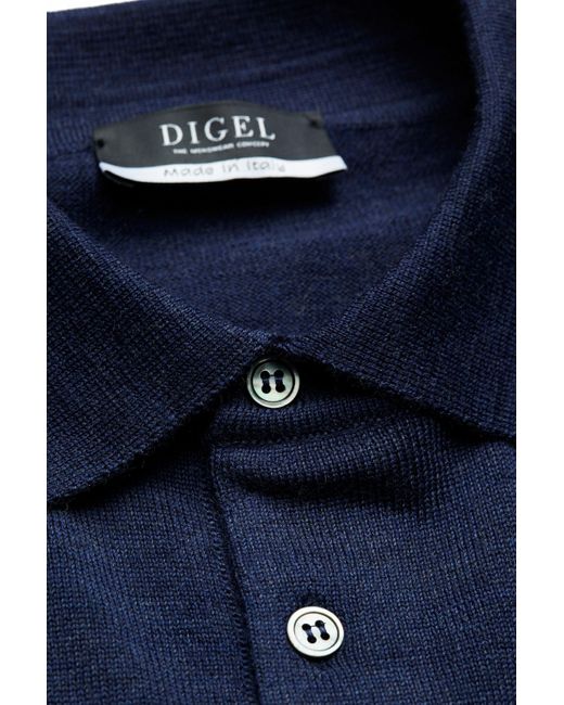 DIGEL Langarm-Poloshirt Damy /1 (Pullover) in Blue für Herren