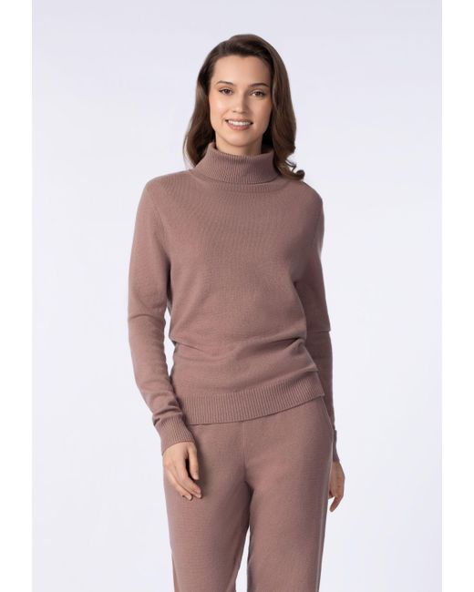 MARC & ANDRÉ Brown Rollkragenpullover Entwined Mit Rollkragen