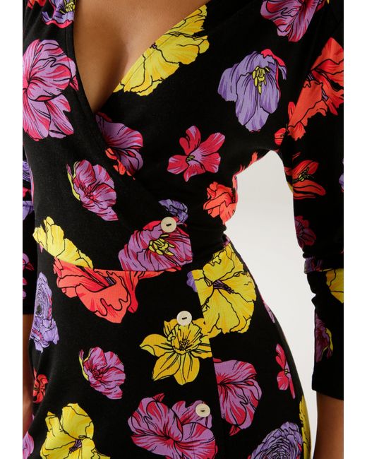 | DE bedruckt Jerseykleid farbenfrohen mit CASUAL Aniston Lyst Blüten