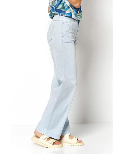 Toni Blue 5-Pocket-Jeans Liv mit weitem Beinverlauf