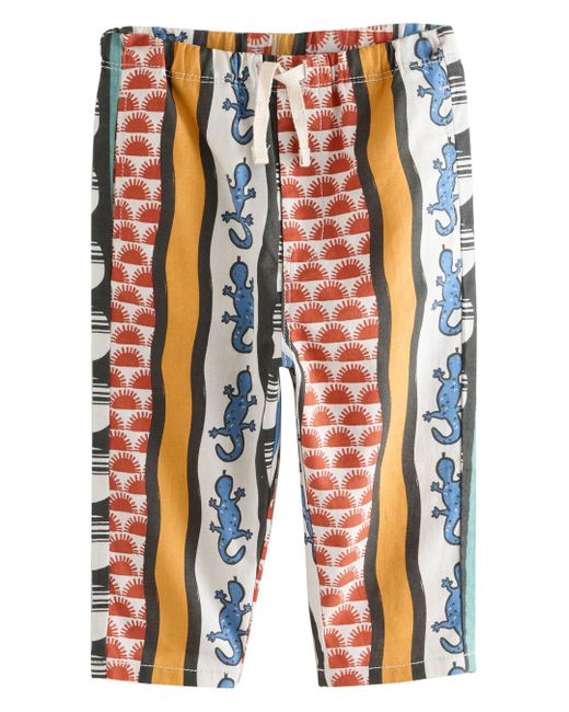 Next Palazzohose Hose Leinengemisch mit weitem Bein und Gummibund (1-tlg) in Orange für Herren