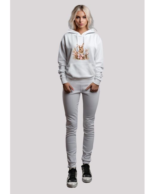 F4NT4STIC White Kapuzenpullover Osterhasen Korb Dekor Premium Qualität